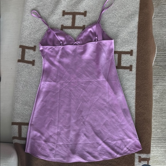 Purple aritzia lilac Satin Slip Dress - Picture 5 of 5